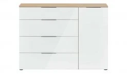 Kommode Vitreo | Eiche Sägerau (Nachbildung) / Weiß -Komm Store 13340427 10 201901221137