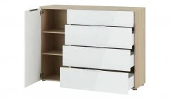 Kommode Vitreo | Eiche Sägerau (Nachbildung) / Weiß -Komm Store 13340427 9 201901221137