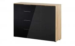 Kommode Vitreo | Eiche Riviera (Nachbildung) / Anthrazit