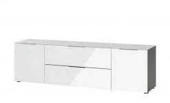 Lowboard Vitreo | Weiß / Anthrazit 180,4|cm