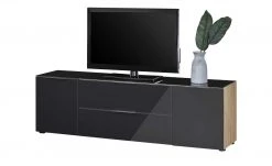 Lowboard Vitreo | Anthrazit / Eiche Sägerau (Nachbildung) 180,4|cm -Komm Store 13340446 6 201811271610