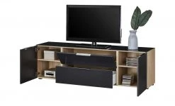 Lowboard Vitreo | Anthrazit / Eiche Sägerau (Nachbildung) 180,4|cm -Komm Store 13340446 8 201811271610