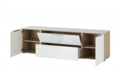 Lowboard Vitreo | Weiß / Eiche Sägerau (Nachbildung) 180,4|cm -Komm Store 13340447 9 201811271610