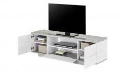 TV-Lowboard Meßbach II | Weiß / Beton (Nachbildung) -Komm Store 13340453 2 201902282207
