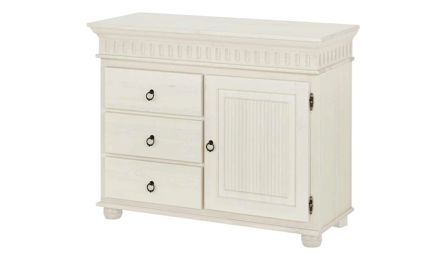 Kommode Bornholm | Kiefer Weiß 3 Schübe / 1 Tür 2 Kommode Bornholm | Kiefer Weiß 3 Schübe / 1 Tür – Bild 2