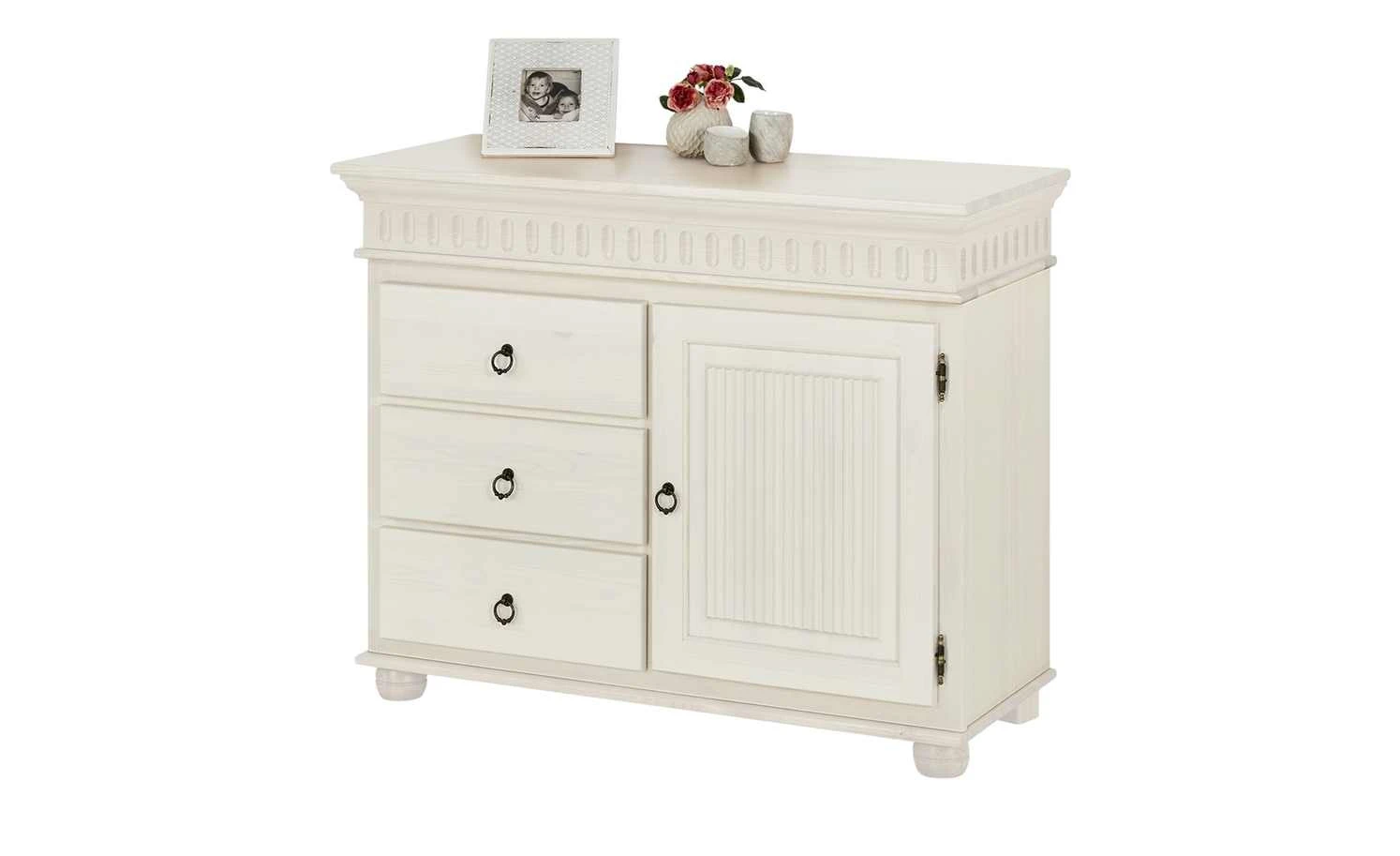 Kommode Bornholm | Kiefer Weiß 3 Schübe / 1 Tür 6 Kommode Bornholm | Kiefer Weiß 3 Schübe / 1 Tür – Bild 6