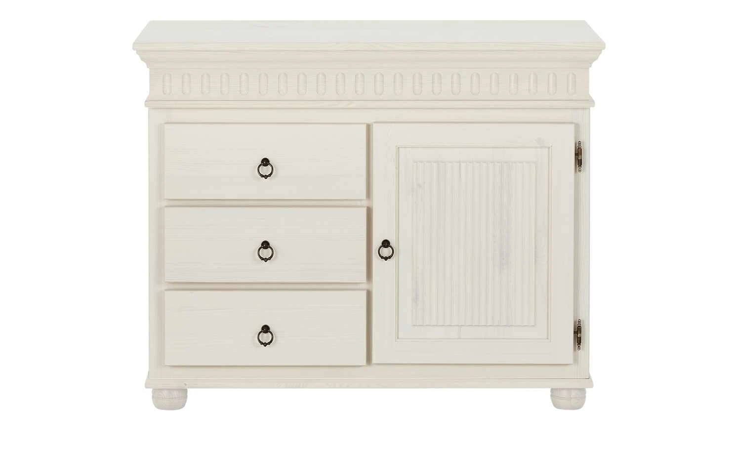 Kommode Bornholm | Kiefer Weiß 3 Schübe / 1 Tür 7 Kommode Bornholm | Kiefer Weiß 3 Schübe / 1 Tür – Bild 7