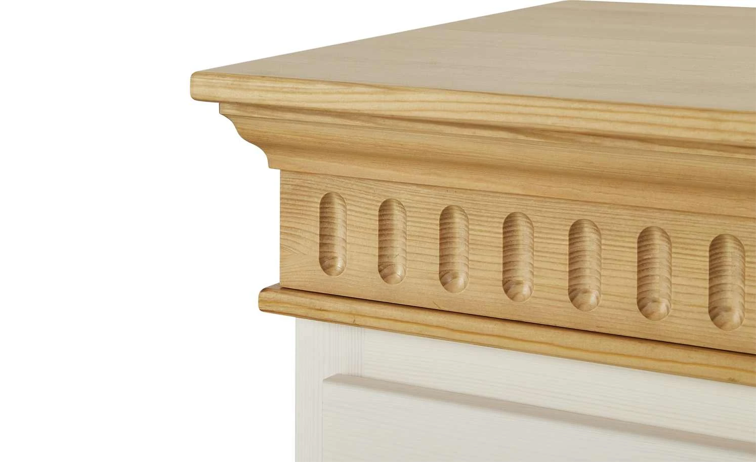 Kommode Bornholm | Kiefer Weiß / Kiefer antikfarben 2 Türen 5 Kommode Bornholm | Kiefer Weiß / Kiefer antikfarben 2 Türen – Bild 5