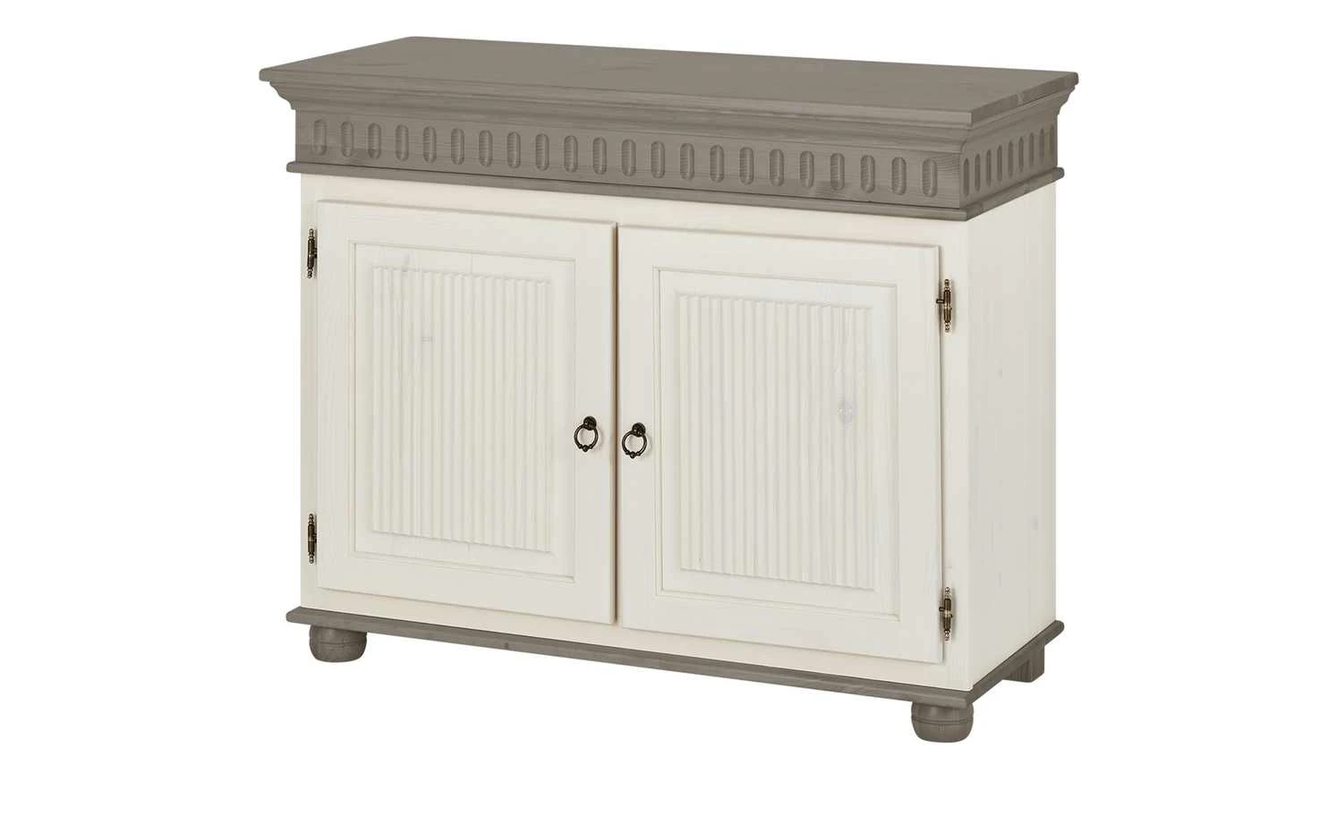 Kommode Bornholm | Kiefer Weiß / Kiefer lavafarben 2 Türen 2 Kommode Bornholm | Kiefer Weiß / Kiefer lavafarben 2 Türen – Bild 2