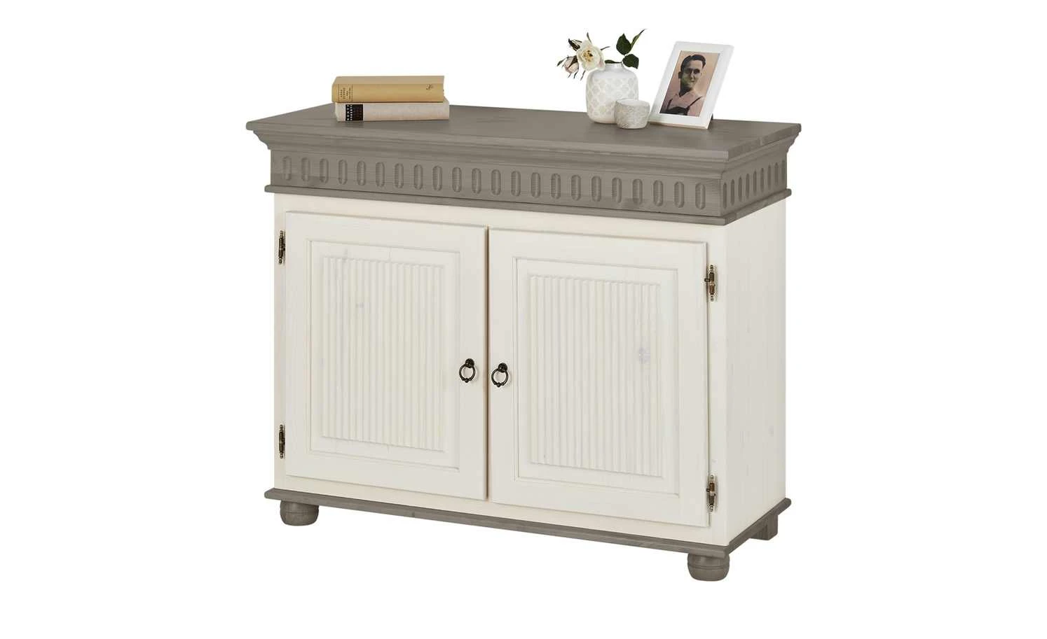 Kommode Bornholm | Kiefer Weiß / Kiefer lavafarben 2 Türen 3 Kommode Bornholm | Kiefer Weiß / Kiefer lavafarben 2 Türen – Bild 3