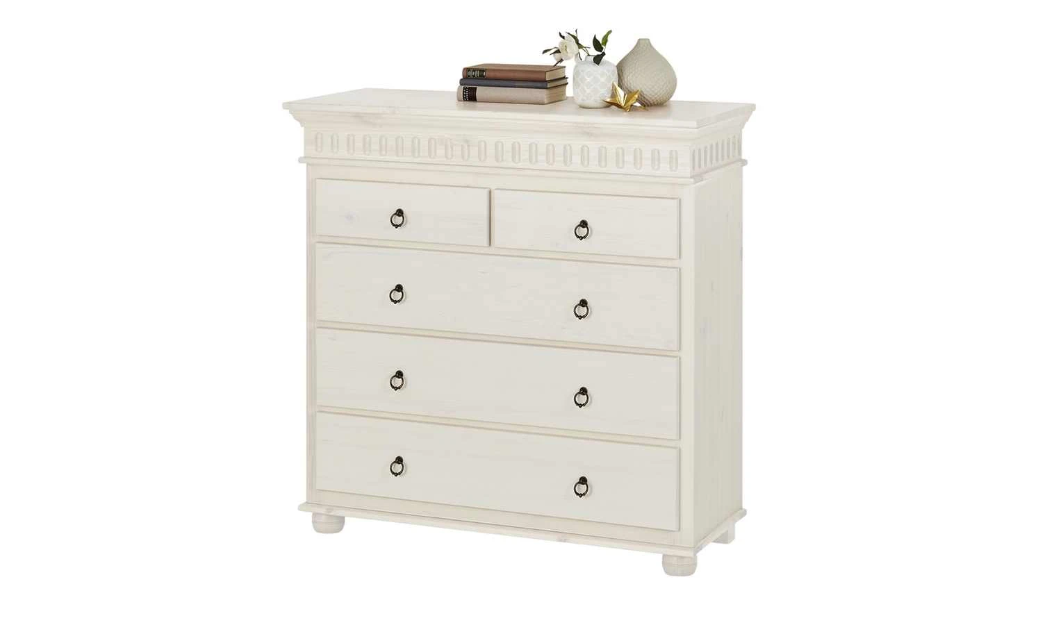 Kommode Bornholm | Kiefer Weiß 5 Schübe 5 Kommode Bornholm | Kiefer Weiß 5 Schübe – Bild 5