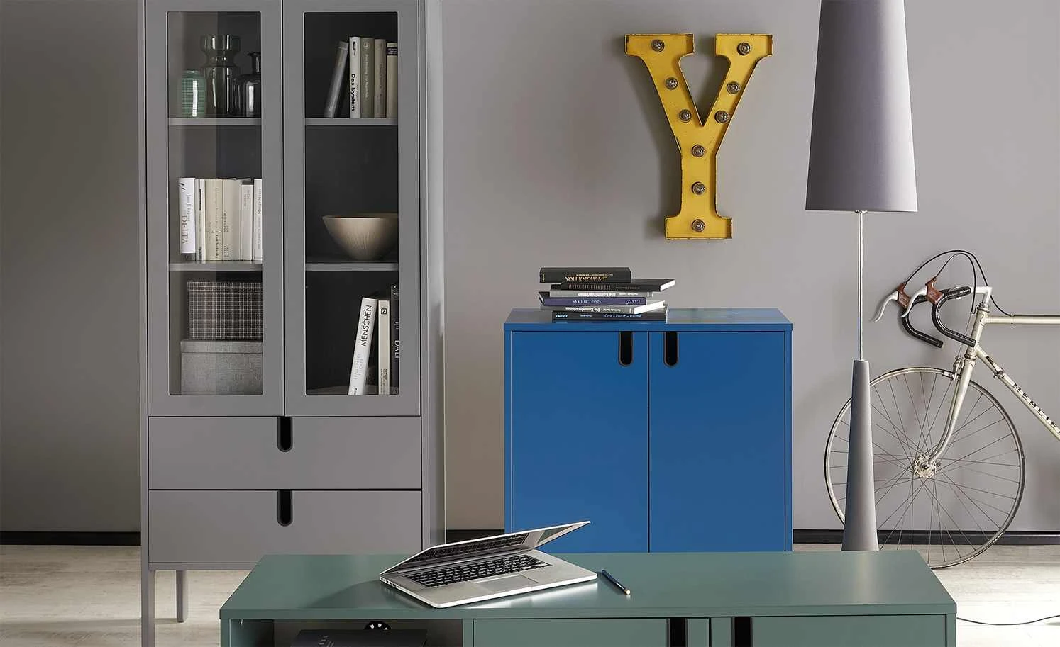 TV-Lowboard Uno | Forest (Grün) 1 TV-Lowboard Uno | Forest (Grün)