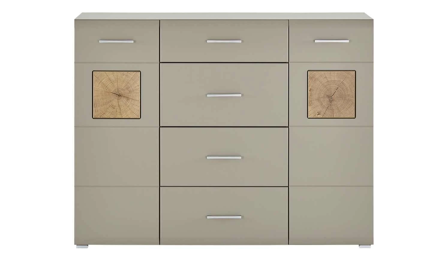 Kommode Cortina | 140|cm Basaltgrau / Hirnholz (Nachbildung) 11 Kommode Cortina | 140|cm Basaltgrau / Hirnholz (Nachbildung) – Bild 11