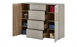 Kommode Cortina | 140|cm Basaltgrau / Hirnholz (Nachbildung) 14 Kommode Cortina | 140|cm Basaltgrau / Hirnholz (Nachbildung) -Komm Store 13345407 2 201905152039