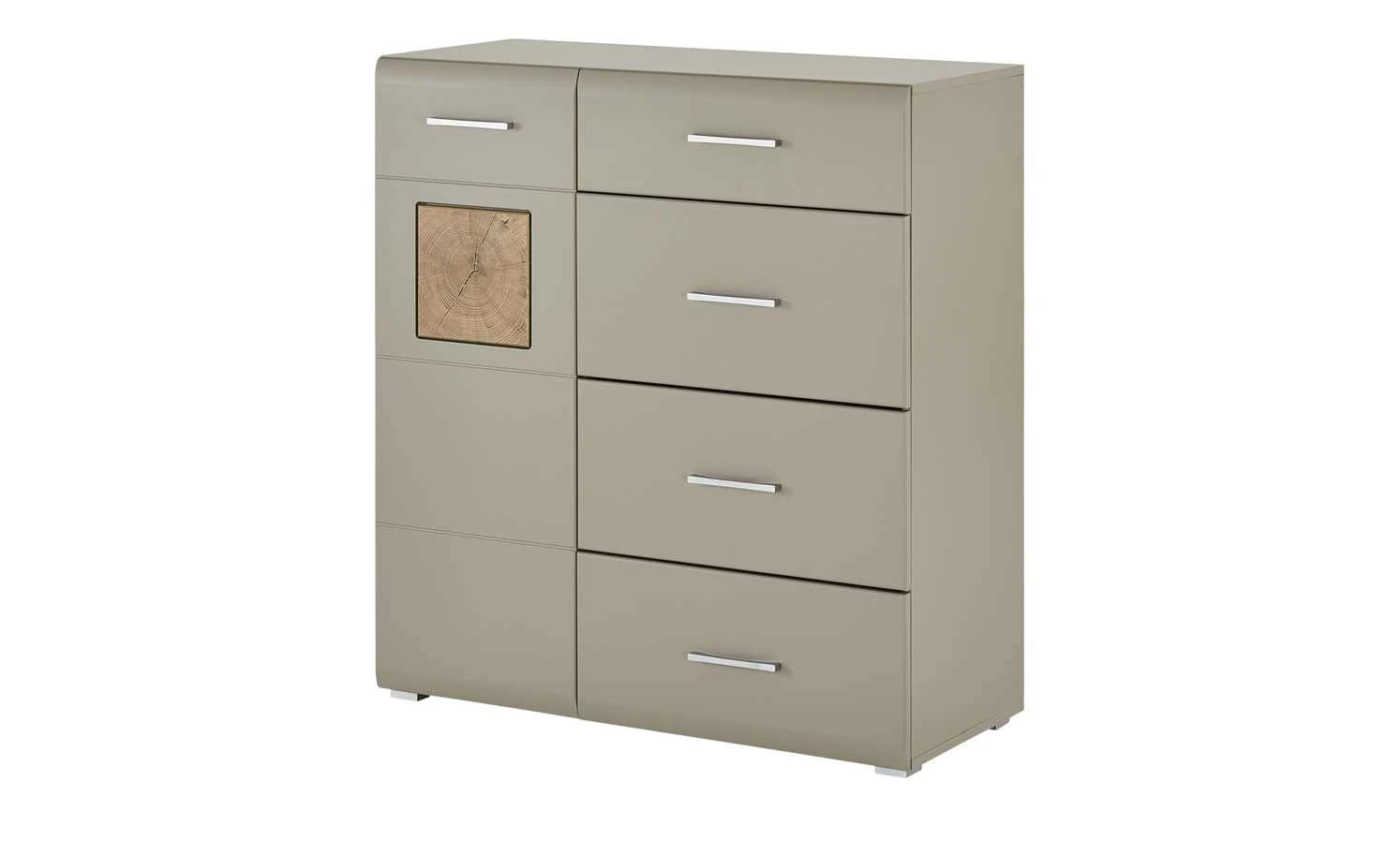 Kommode Cortina | 100|cm Basaltgrau / Hirnholz (Nachbildung) 2 Kommode Cortina | 100|cm Basaltgrau / Hirnholz (Nachbildung) – Bild 2