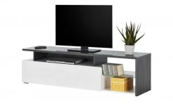 TV-Lowboard Fossoli | Weiß / Eiche Schwarzbraun (Nachbildung) -Komm Store 13345672 2 201908152244
