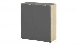 Kommode Vitreo | Eiche sägerau (Nachbildung) / Anthrazit matt