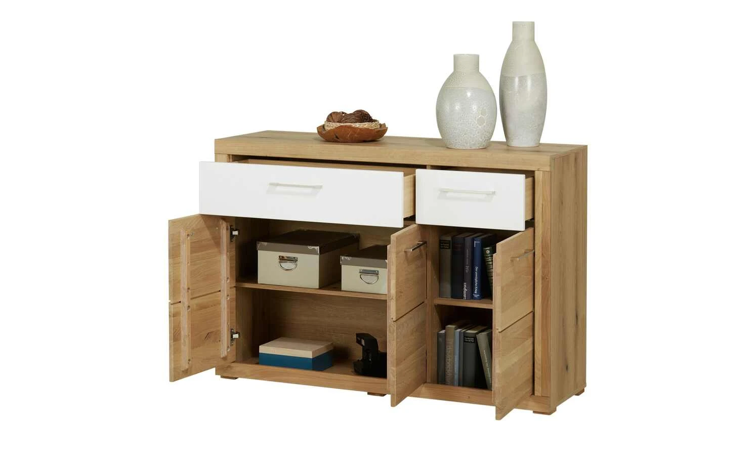 smart Sideboard Oslo | Wildeiche (Nachbildung) / Wildeiche / Weiß 4 smart Sideboard Oslo | Wildeiche (Nachbildung) / Wildeiche / Weiß – Bild 4