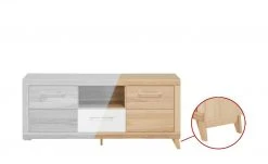 smart Lowboard Oslo | Kernbuche (Nachbildung) / Kernbuche / Weiß