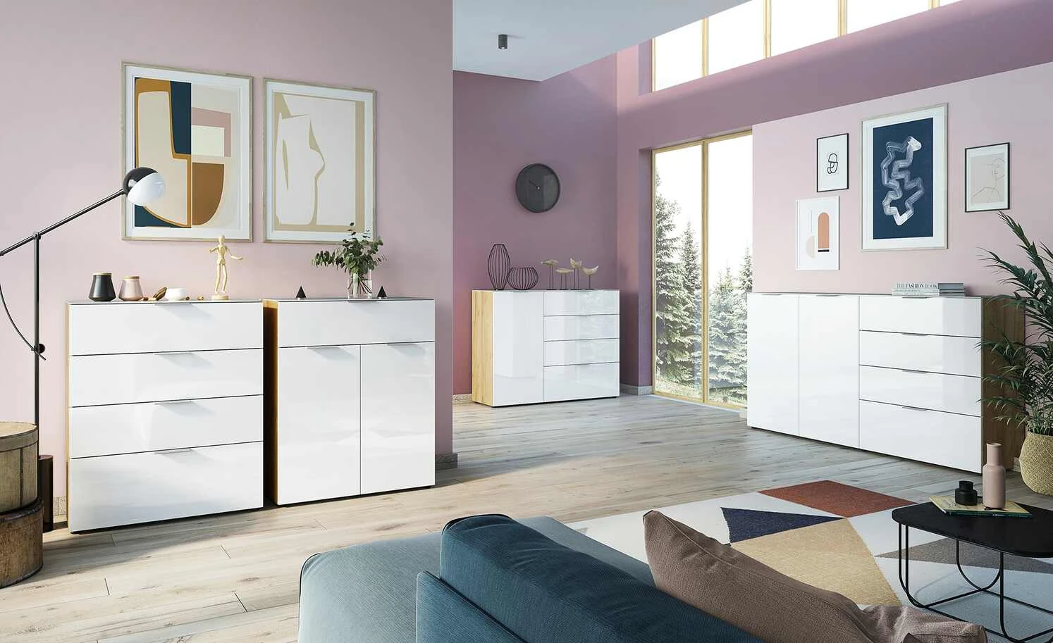 uno Kommode Levi | Eiche Navarra (Nachbildung) / Weiß 2 uno Kommode Levi | Eiche Navarra (Nachbildung) / Weiß – Bild 2