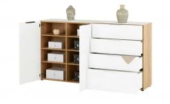 uno Sideboard Levi | Eiche Navarra (Nachbildung) / Weiß -Komm Store 13346243 11 202101122237