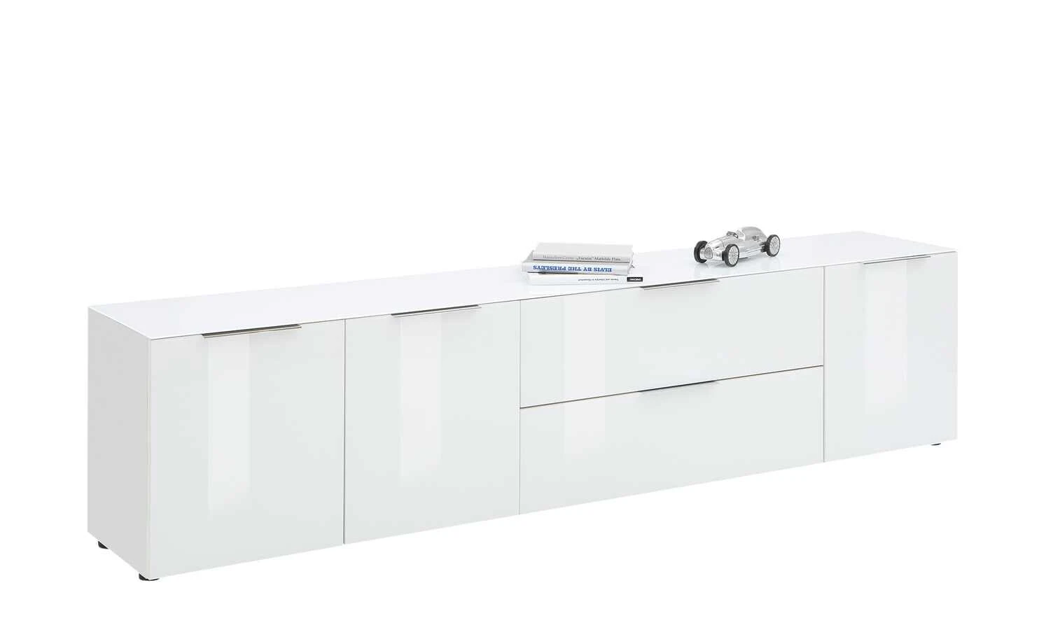 Lowboard Vitreo | Weiß 225,5|cm 2 Lowboard Vitreo | Weiß 225,5|cm – Bild 2