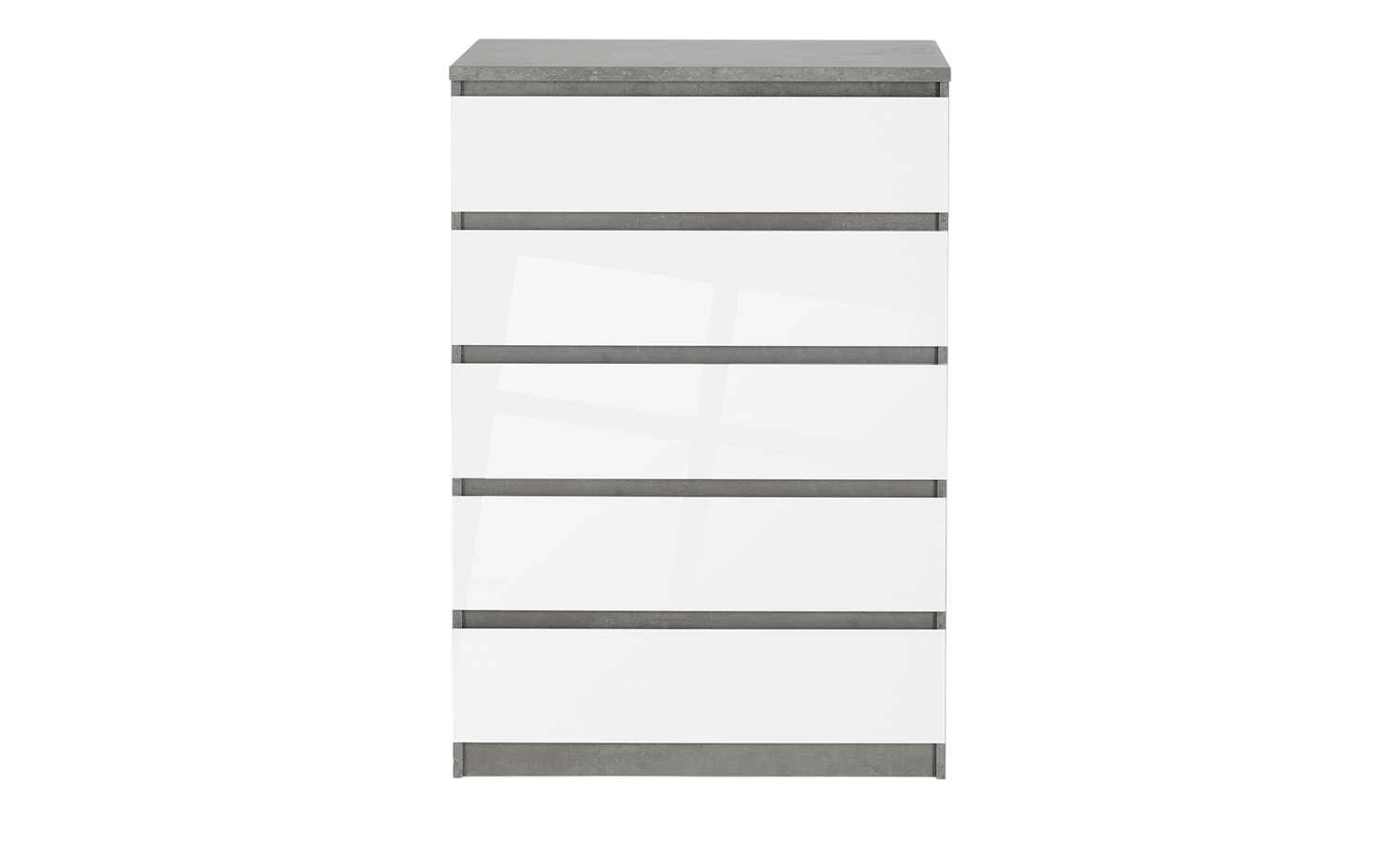 Kommode mit 5 Schüben Nardo | Beton (Nachbildung) / Weiß 111,3|cm 9 Kommode mit 5 Schüben Nardo | Beton (Nachbildung) / Weiß 111,3|cm – Bild 9