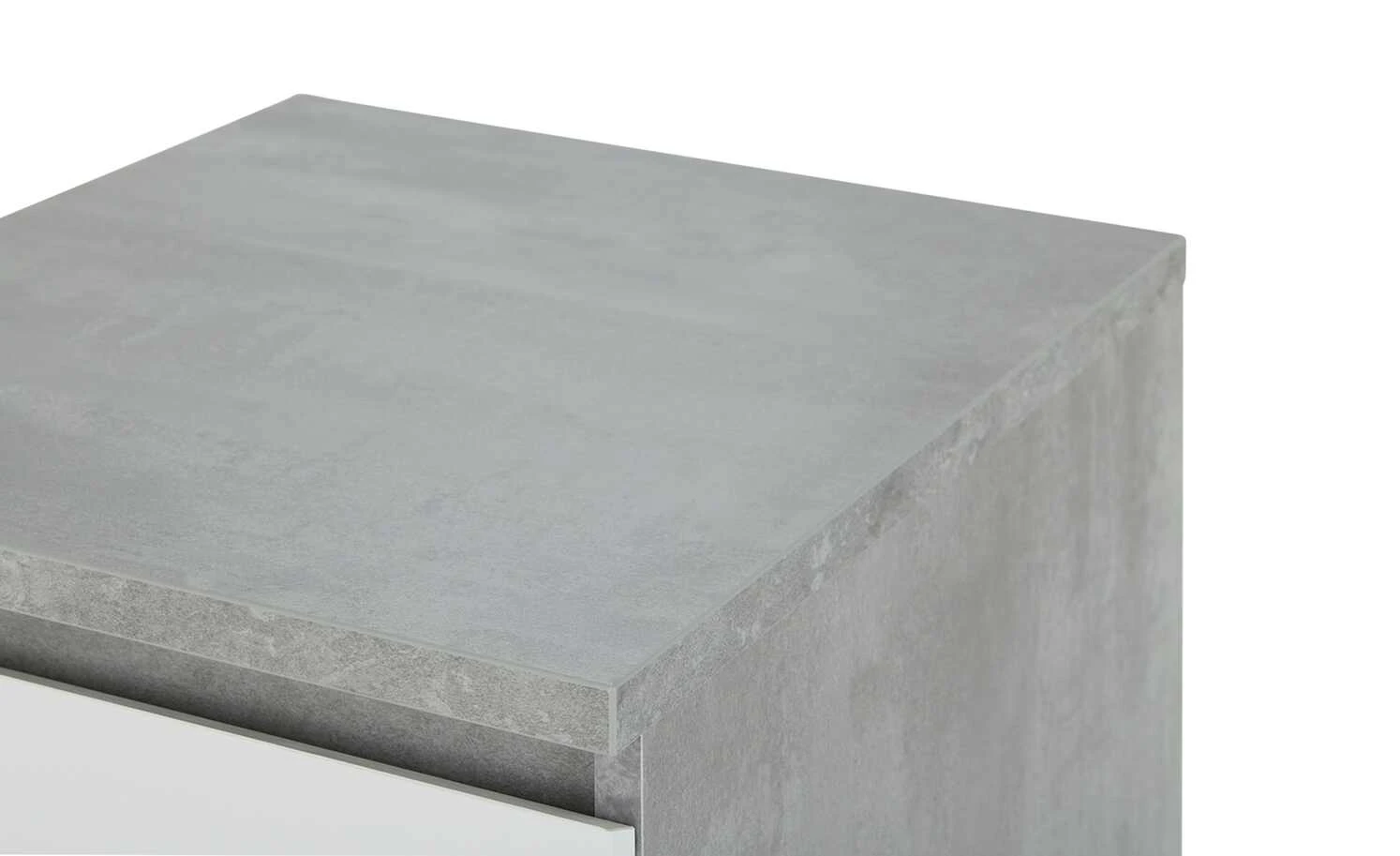 Kommode mit 2 Schüben Nardo | 49,5|cm Beton (Nachbildung) / Weiß 4 Kommode mit 2 Schüben Nardo | 49,5|cm Beton (Nachbildung) / Weiß – Bild 4