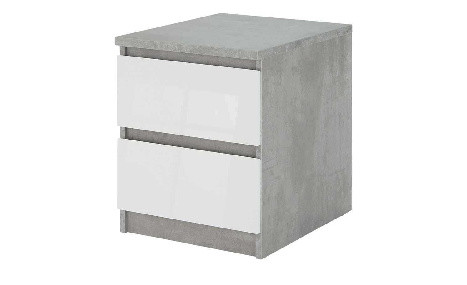 Kommode mit 2 Schüben Nardo | 49,5|cm Beton (Nachbildung) / Weiß 2 Kommode mit 2 Schüben Nardo | 49,5|cm Beton (Nachbildung) / Weiß – Bild 2