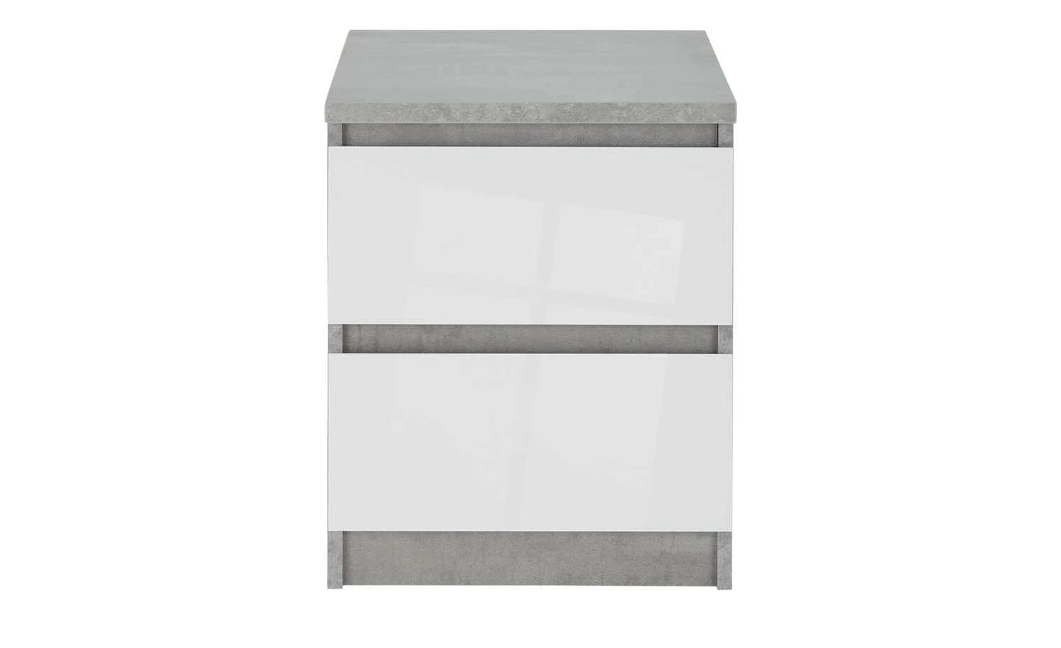 Kommode mit 2 Schüben Nardo | 49,5|cm Beton (Nachbildung) / Weiß 7 Kommode mit 2 Schüben Nardo | 49,5|cm Beton (Nachbildung) / Weiß – Bild 7