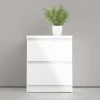 Kommode mit 2 Schüben Nardo | 49,5|cm Weiß