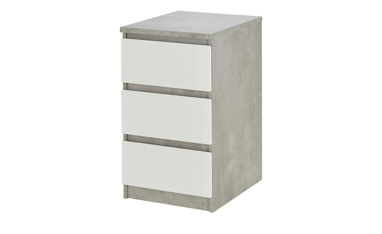 Kommode mit 3 Schüben Nardo | 70,1|cm Beton (Nachbildung) / Weiß 2 Kommode mit 3 Schüben Nardo | 70,1|cm Beton (Nachbildung) / Weiß – Bild 2