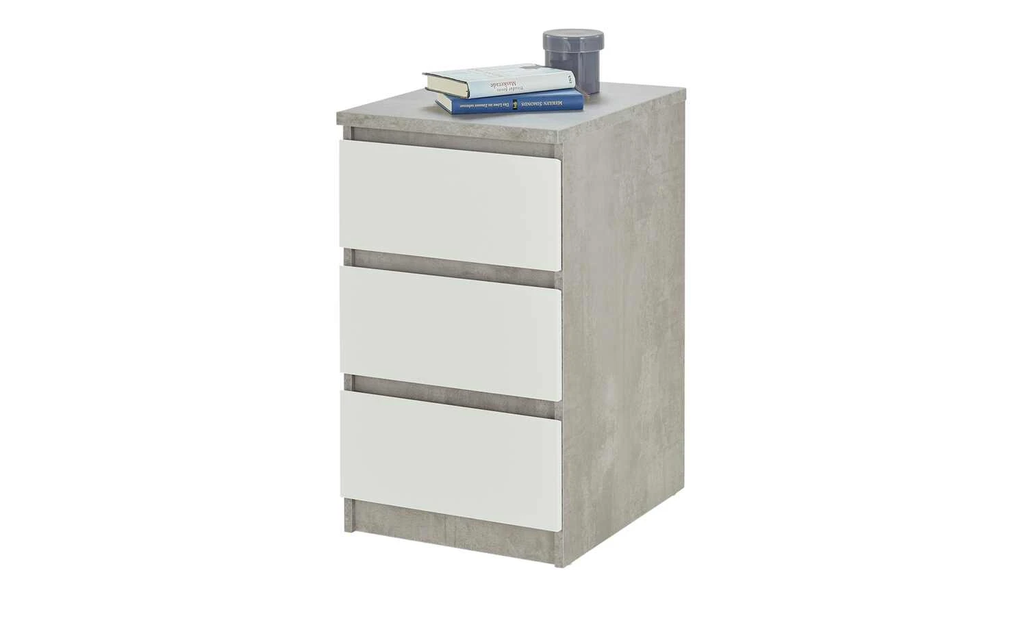 Kommode mit 3 Schüben Nardo | 70,1|cm Beton (Nachbildung) / Weiß 3 Kommode mit 3 Schüben Nardo | 70,1|cm Beton (Nachbildung) / Weiß – Bild 3