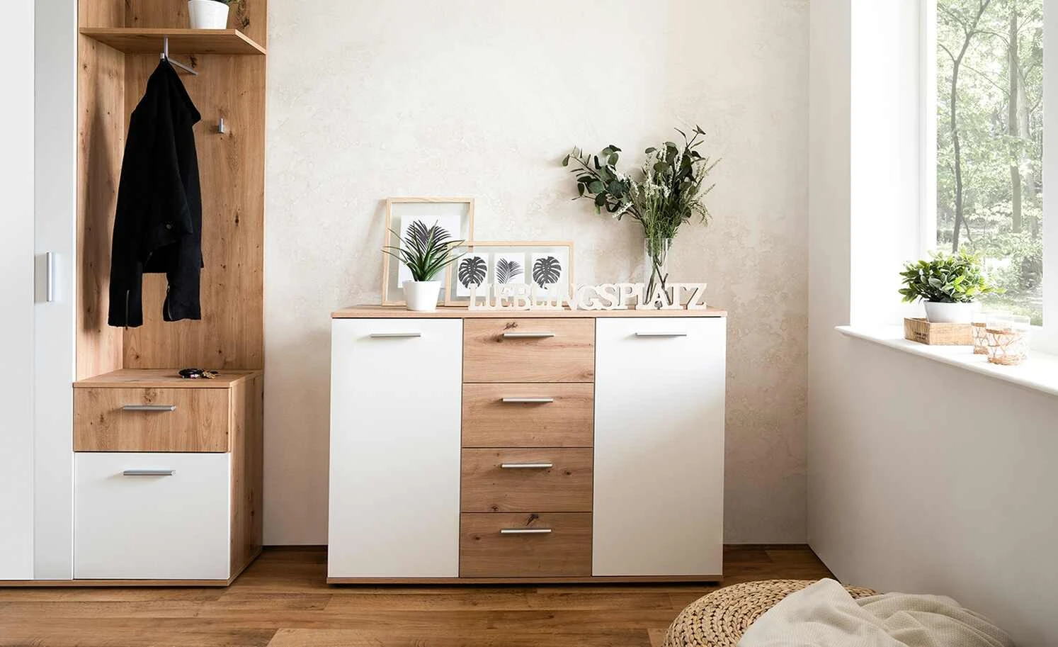 Kommode Jelsi | Artisan Eiche (Nachbildung) / Weiß 1 Kommode Jelsi | Artisan Eiche (Nachbildung) / Weiß