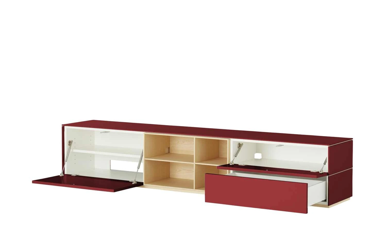 Lowboard Vono 2.0 | Rubinrot / Esche 8 Lowboard Vono 2.0 | Rubinrot / Esche – Bild 8