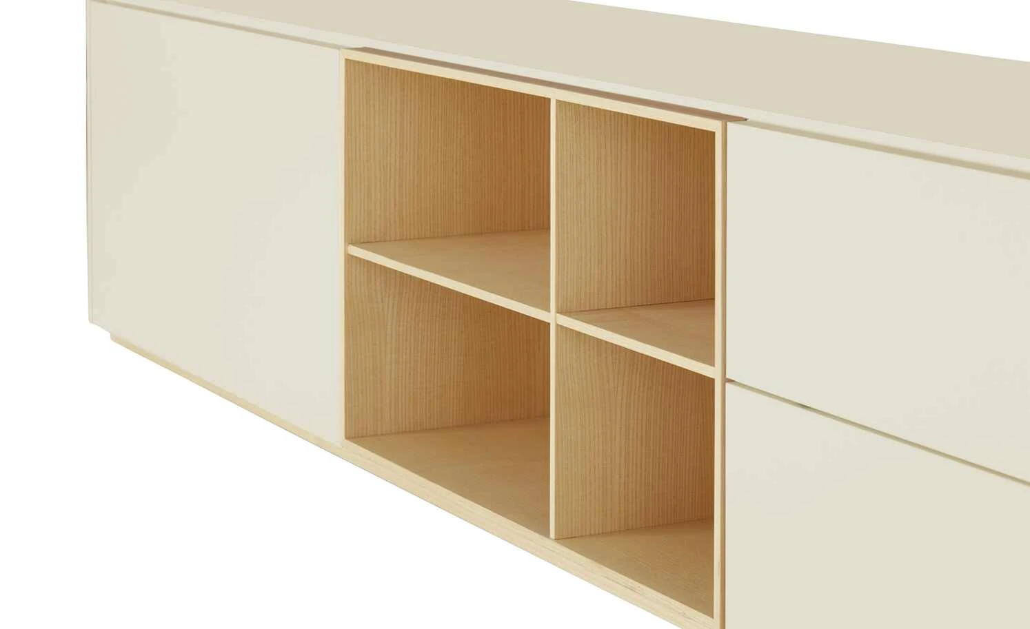 Lowboard Vono 2.0 | Cremeweiß / Esche 3 Lowboard Vono 2.0 | Cremeweiß / Esche – Bild 3