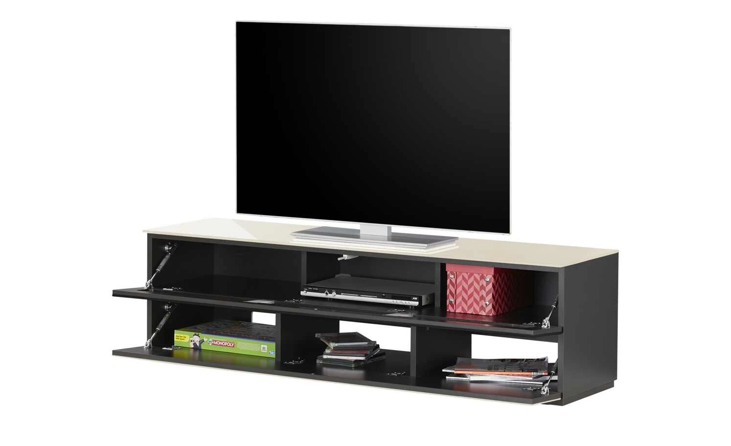 Lowboard Vono 2.0 | Cremeweiß / Schwarz 12 Lowboard Vono 2.0 | Cremeweiß / Schwarz – Bild 12