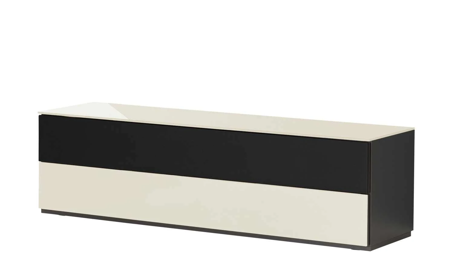 Lowboard Vono 2.0 | Cremeweiß / Schwarz 1 Lowboard Vono 2.0 | Cremeweiß / Schwarz