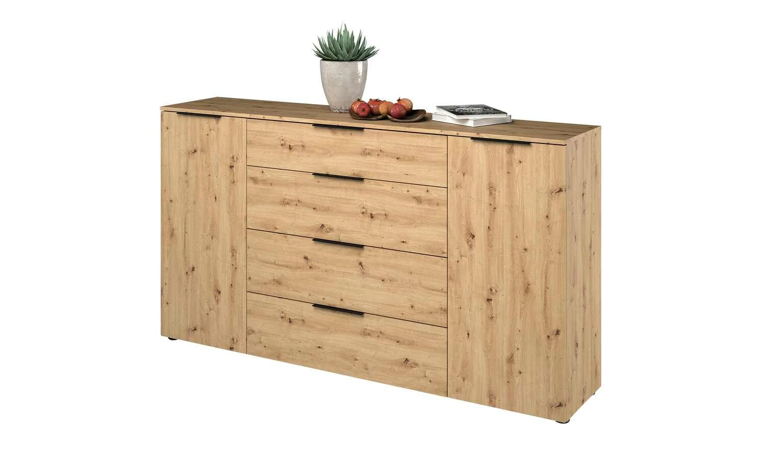 Sideboard mit 2 Türen und 4 Schüben Vitreo | Asteiche (Nachbildung) 2 Türen und 4 Schubkästen 4 Sideboard mit 2 Türen und 4 Schüben Vitreo | Asteiche (Nachbildung) 2 Türen und 4 Schubkästen – Bild 4