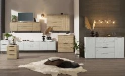 TV-Lowboard Vitreo | Asteiche (Nachbildung) 2 Türen, 1 Klappe und 1 Schubkasten