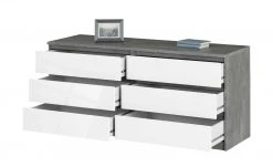 Sideboard mit 6 Schüben Nardo | Beton (Nachbildung) / Weiß -Komm Store 13349218 2 202206231234