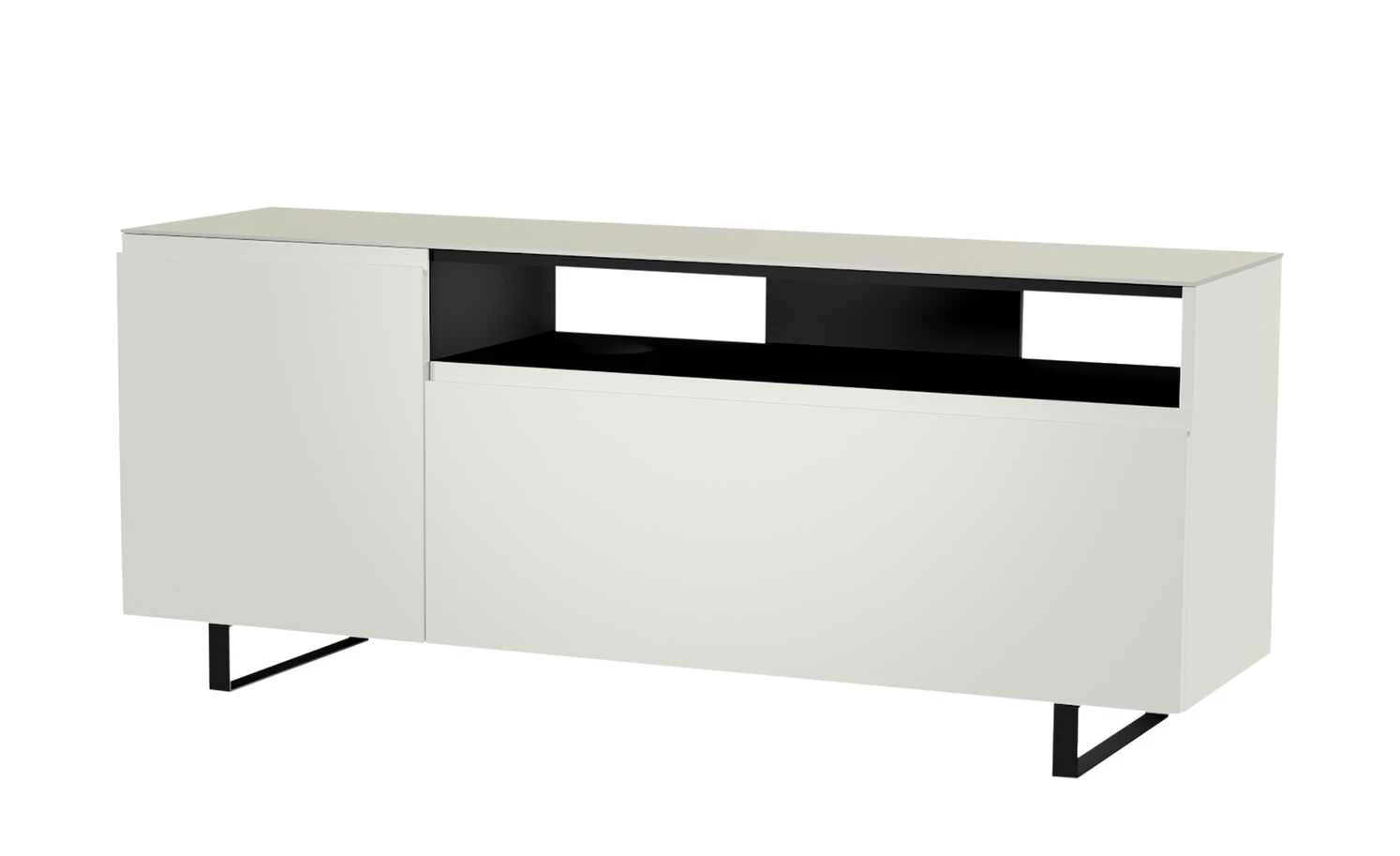 TV-Board Nicolo | Weiß / Anthrazit Kufen 1 TV-Board Nicolo | Weiß / Anthrazit Kufen