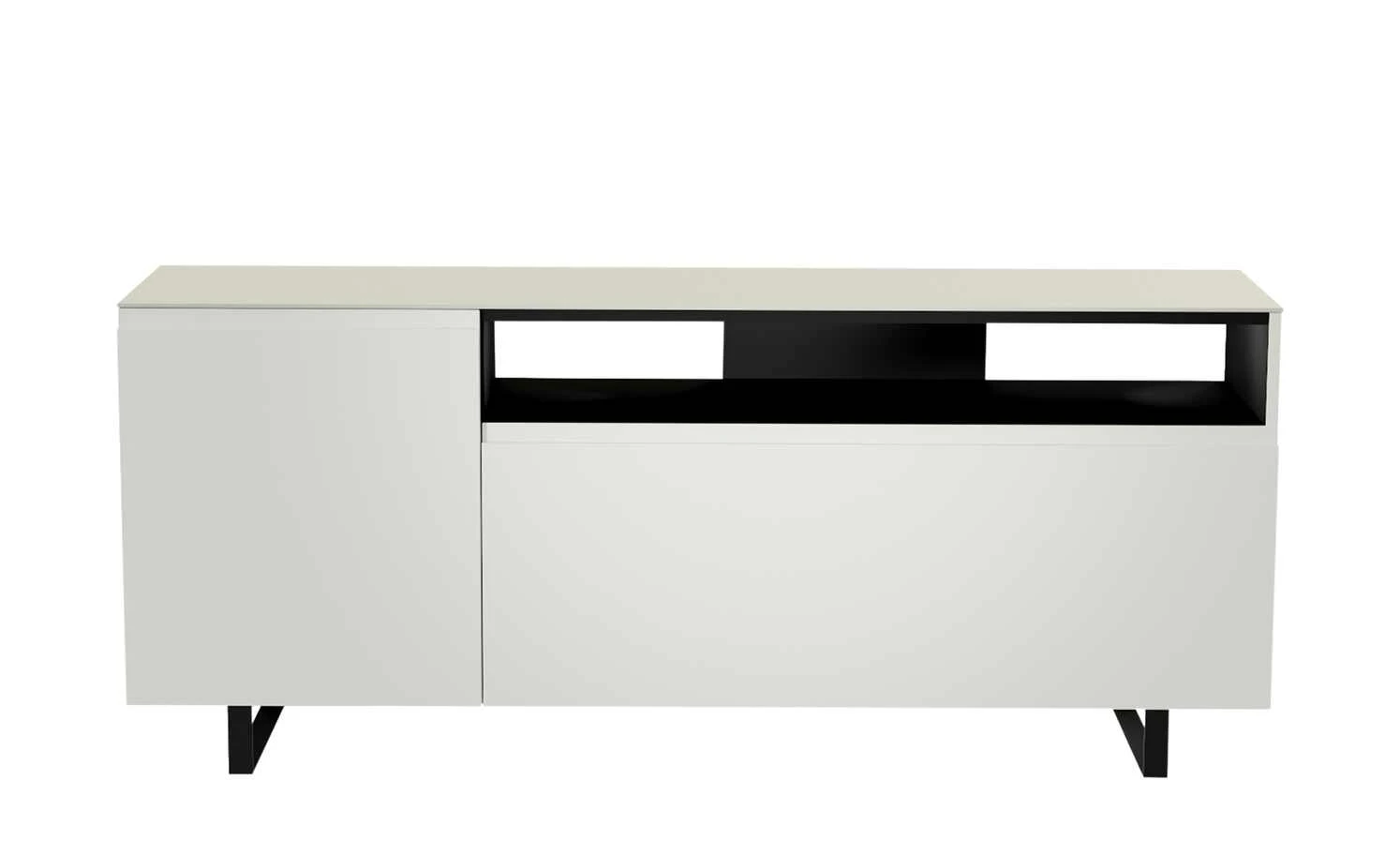 TV-Board Nicolo | Weiß / Anthrazit Kufen 4 TV-Board Nicolo | Weiß / Anthrazit Kufen – Bild 4